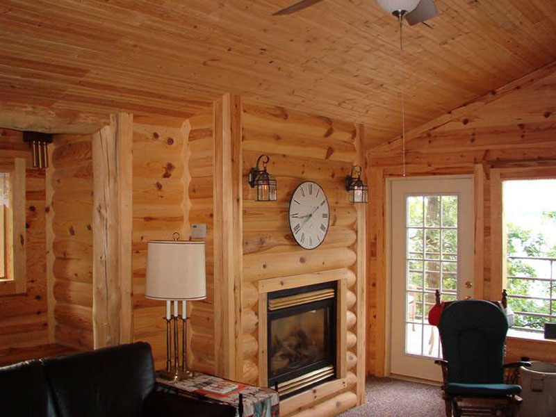 55 log side interior